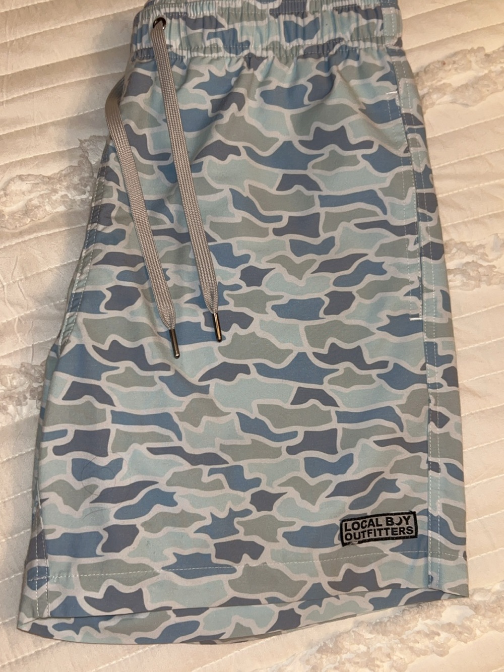 🚫 SOLD 🚫 Local Boy Outfitters Blue & Green Camo Swim Shorts Medium